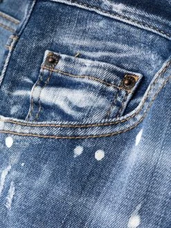 Dsquared2 jean court à effet usé