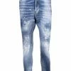 Dsquared2 jean court à effet usé