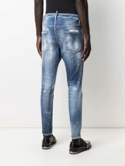 Dsquared2 jean court à effet usé