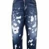 Dsquared2 Prix Discount Jean court à effet délavé jeans courts femme 1 Dsquared2 jean court à effet délavé
