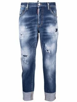 Dsquared2 jean court à taille mi-haute