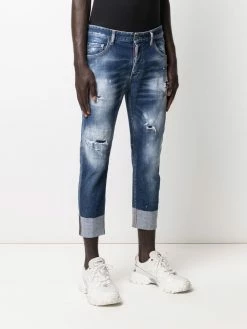 Dsquared2 jean court à taille mi-haute