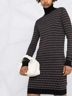 Dsquared2 robe en intarsia à col roulé