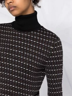 Dsquared2 robe en intarsia à col roulé