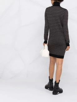 Dsquared2 robe en intarsia à col roulé