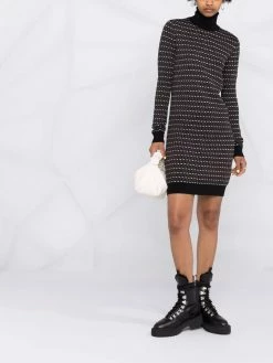 Dsquared2 robe en intarsia à col roulé