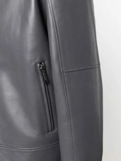 Dsquared2 veste zippée en cuir grainé