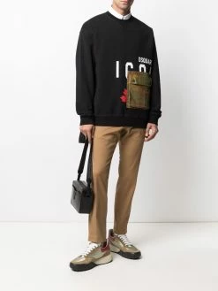 Dsquared2 pantalon chino à plaque logo