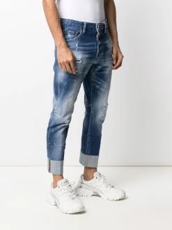 Dsquared2 Prix Préférentiel Jean Sailor à ourlet retroussé jeans slim homme 11 Dsquared2 jean Sailor à ourlet retroussé
