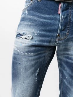 Dsquared2 jean slim à effet usé