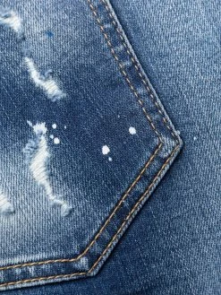 Dsquared2 jean slim à effet usé