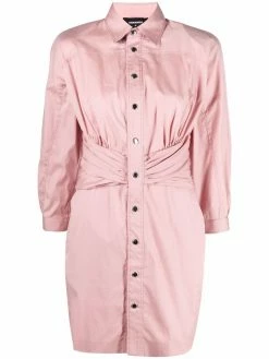 Dsquared2 robe-chemise Ă fronces