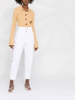 Dsquared2 jean cigarette à taille haute