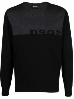 Dsquared2 pull à logo intarsia