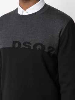 Dsquared2 pull à logo intarsia