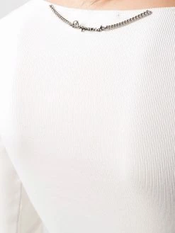 Dsquared2 robe en maille à ourlet festonné