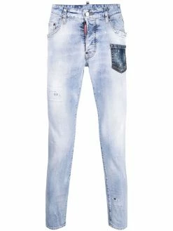 Dsquared2 jean skinny à effet délavé