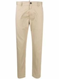 Dsquared2 pantalon chino droit à plaque logo