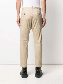 Dsquared2 pantalon chino droit à plaque logo
