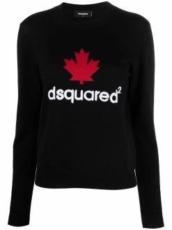 Dsquared2 pull Maple Leaf en maille