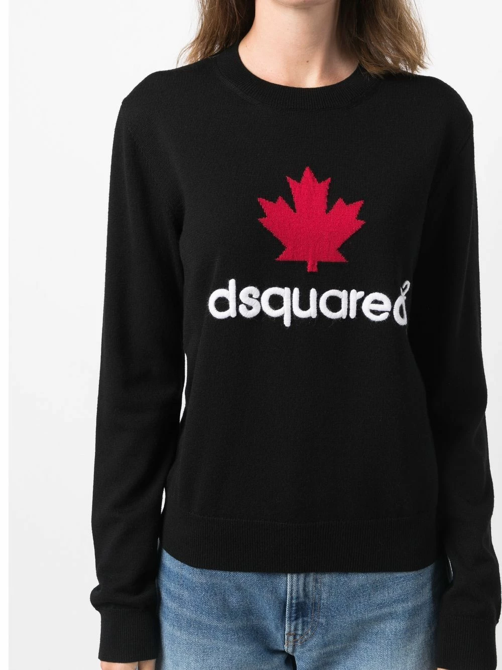Prix Gelé Dsquared2 Pull Maple Leaf en maille pulls femme 7 Dsquared2 pull Maple Leaf en maille