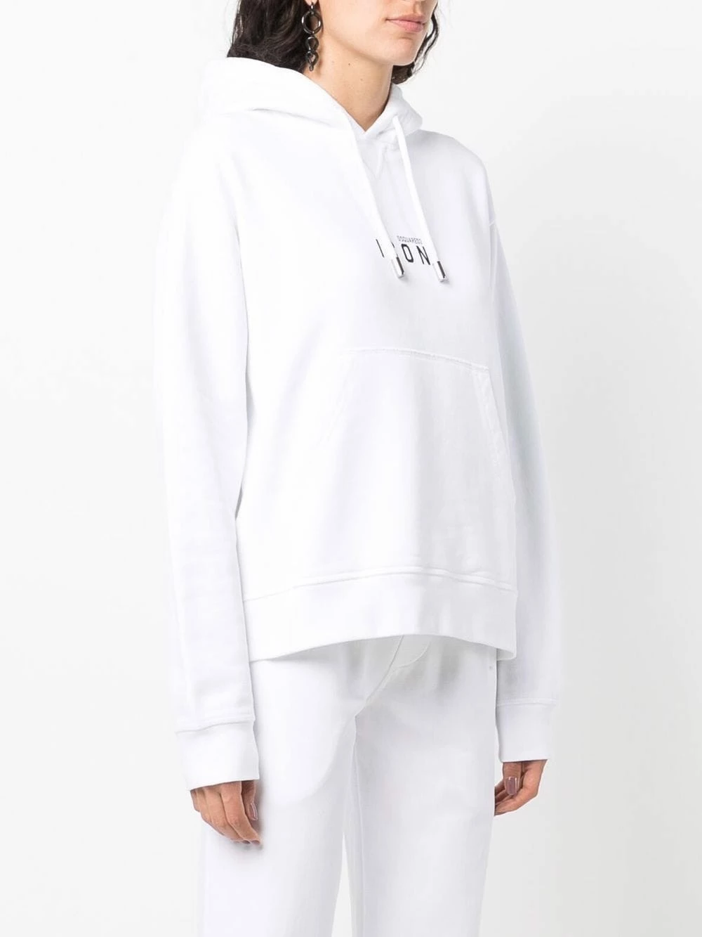 Prix Raisonnable Dsquared2 Hoodie à lien de resserrage hoodies femme 5 Dsquared2 hoodie à lien de resserrage