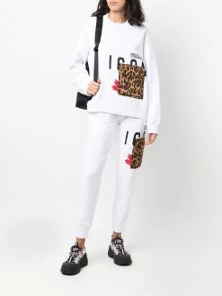 Dsquared2 pantalon de jogging à imprimé léopard