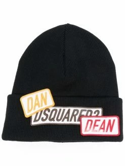 Dsquared2 bonnet en laine à patch logo