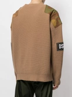 Dsquared2 Pull à détail de patch Rabais pulls homme 10 Dsquared2 pull à détail de patch