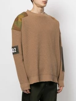 Dsquared2 Pull à détail de patch Rabais pulls homme 9 Dsquared2 pull à détail de patch