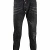 Dsquared2 jean cigarette à effet usé
