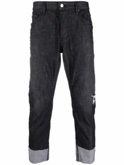 Dsquared2 jean droit à ourlet retroussé