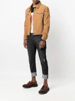 Dsquared2 jean droit à ourlet retroussé