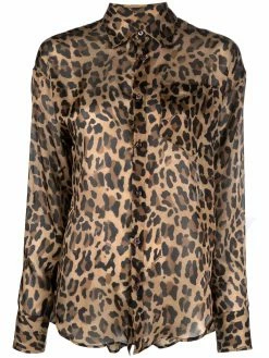 Dsquared2 chemise à imprimé léopard