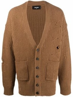 Dsquared2 cardigan à effet usé