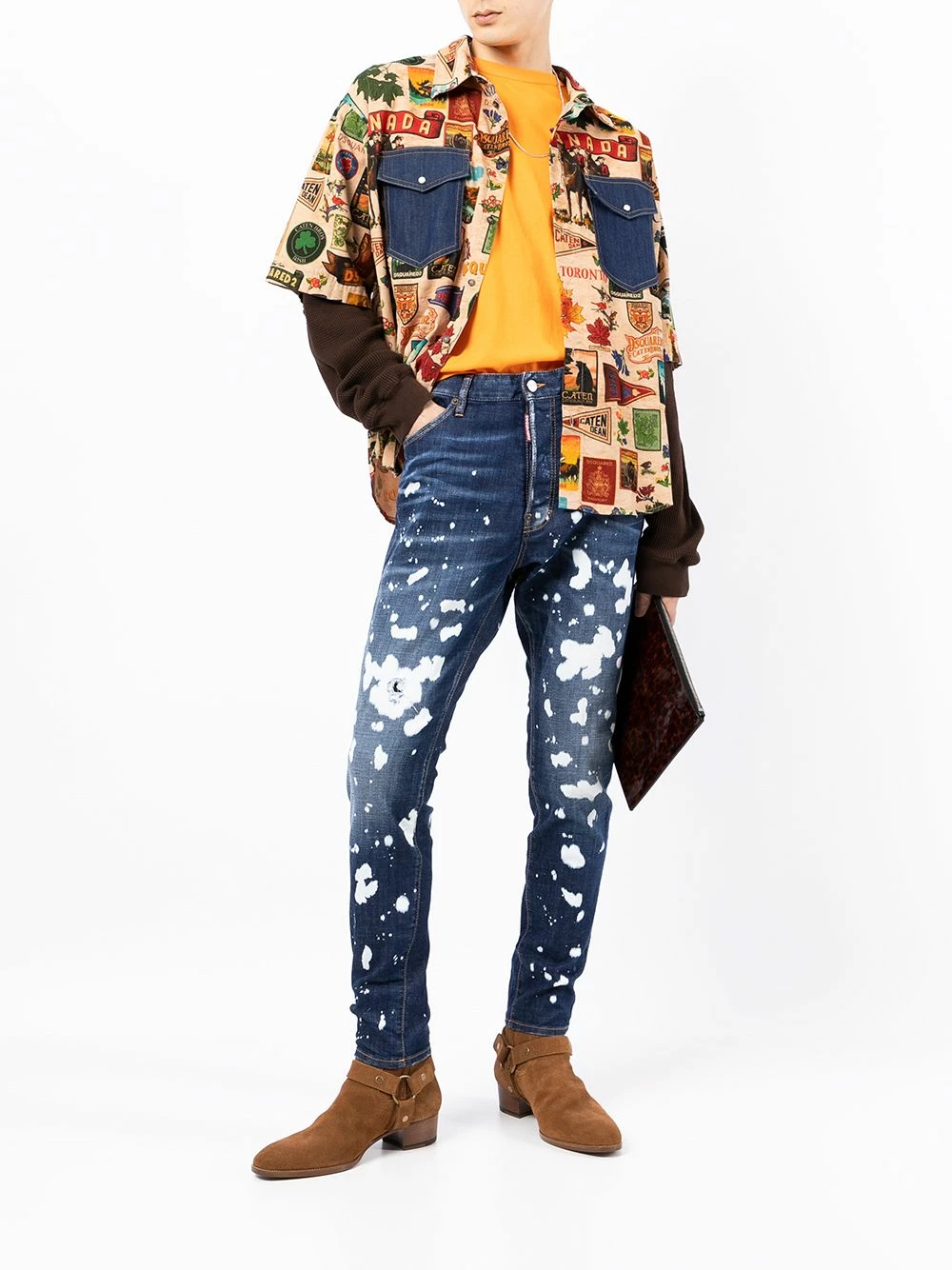 Faible Prix Dsquared2 Jean skinny à effet délavé jeans skinny homme 4 Dsquared2 jean skinny à effet délavé