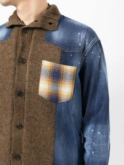 Dsquared2 chemise colour block à design à empiècements