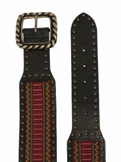 Dsquared2 ceinture en cuir à broderies