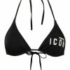 Dsquared2 haut de bikini triangle à logo imprimé