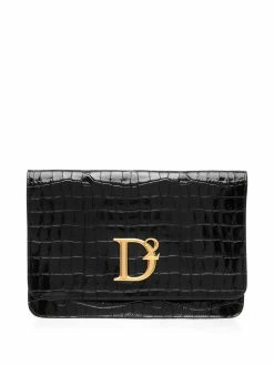 Dsquared2 pochette à effet peau de crocodile