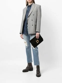 Dsquared2 pochette à effet peau de crocodile