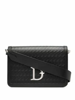 Dsquared2 sac porté épaule en cuir à plaque logo