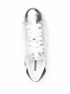 Dsquared2 baskets métallisées à effet usé