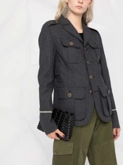 Dsquared2 veste militaire à simple boutonnage