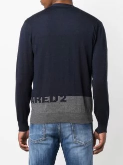 Dsquared2 cardigan bicolore à logo imprimé