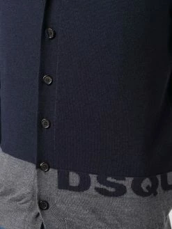 Dsquared2 cardigan bicolore à logo imprimé
