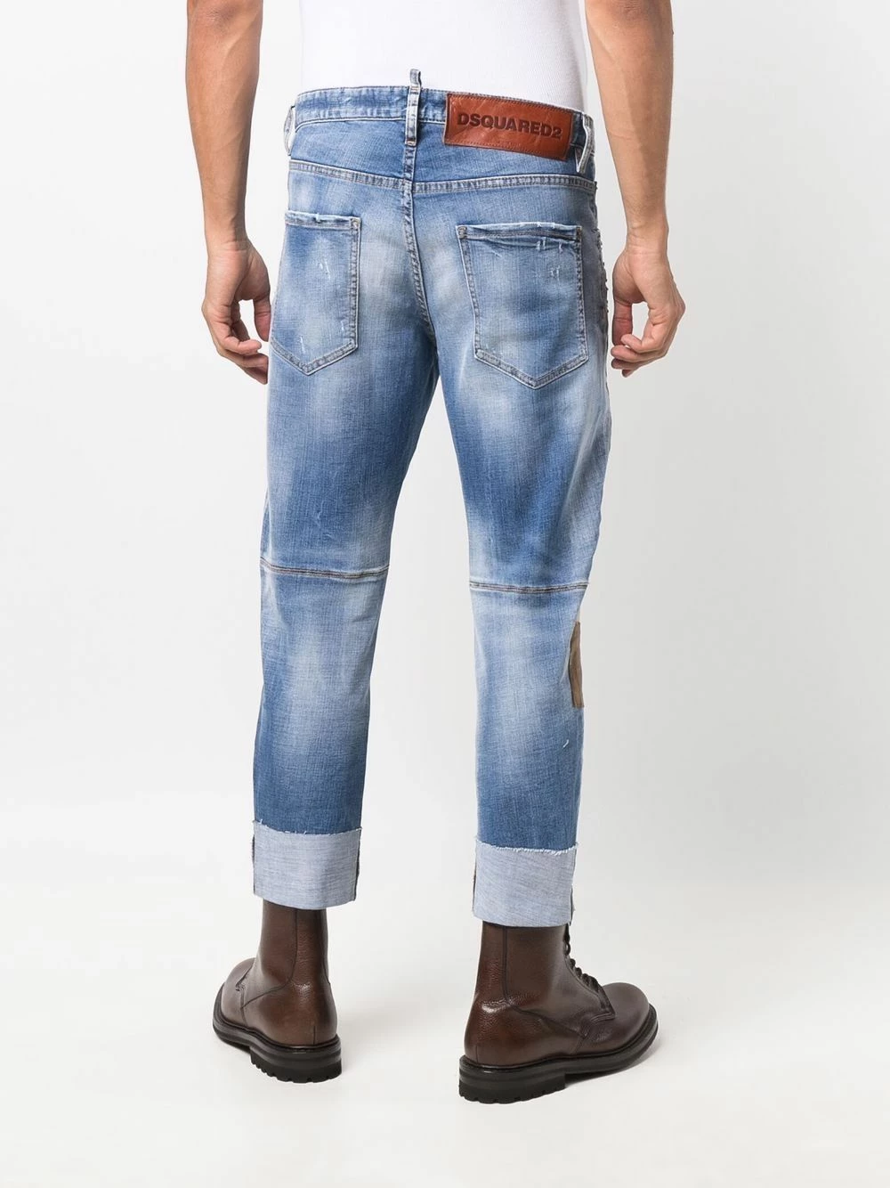 Dsquared2 Prix Malin Jean court à design patchwork jeans regular & jeans droits homme 6 Dsquared2 jean court à design patchwork