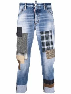 Dsquared2 jean court à design patchwork