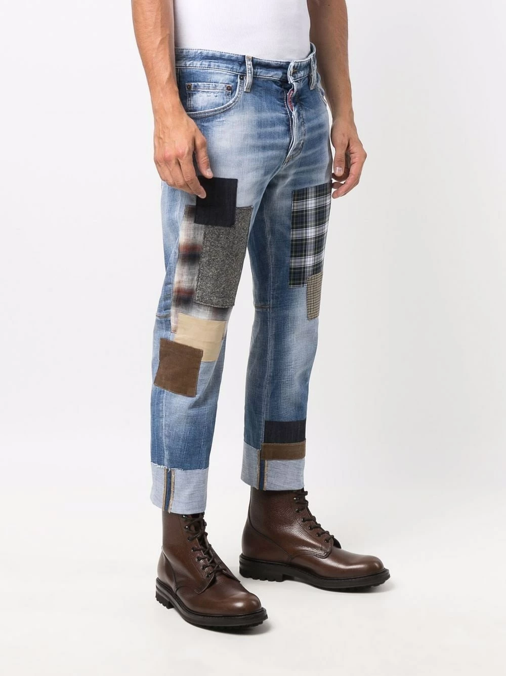 Dsquared2 Prix Malin Jean court à design patchwork jeans regular & jeans droits homme 5 Dsquared2 jean court à design patchwork