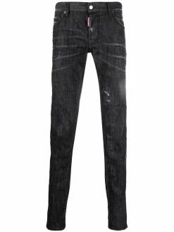 Dsquared2 jean droit à taille basse
